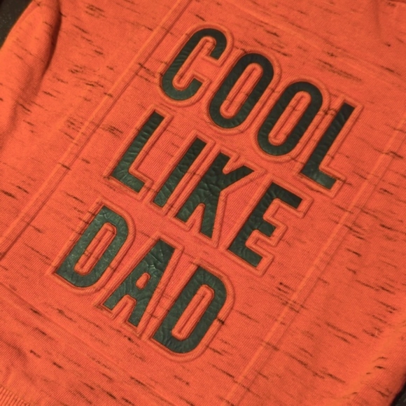 "Cool like Dad" Hoodie 4-5 years, fun jumper, burnt orange - Picture 2 of 12